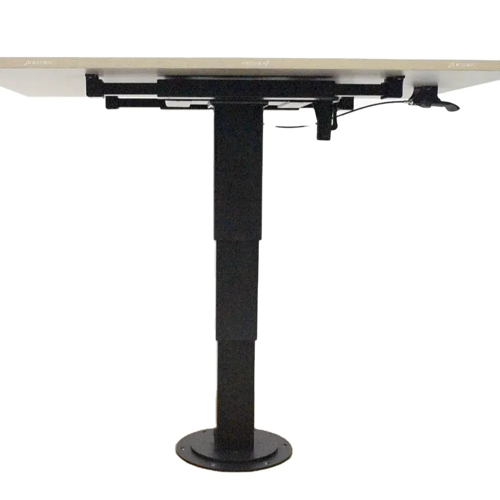 GARBAU High-Adjustable Steel Aluminum Alloy Pneumatic Table Leg 350-745mm Height Range Rotating Chassis Four-way RV/Camper