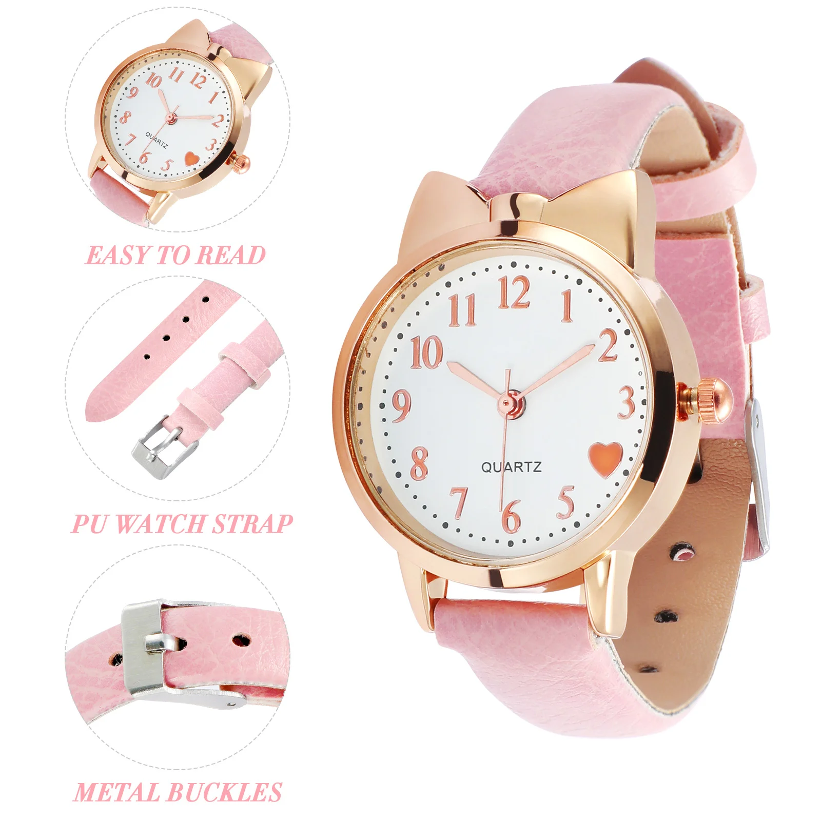 1pc Children Watch Kids Analog Watch Students Casual Watch Glow in the Dark Wrist Watch Decoration Watches for Girls