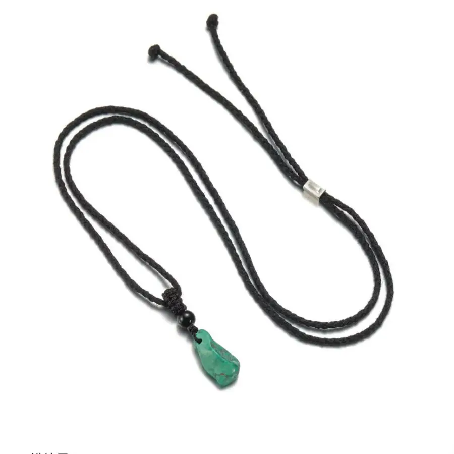 

Handmade natural Turquoise raw ore pendant,men's cuff button necklace,Ramadan prayer bead,women's meditation,holiday gift