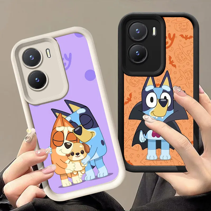 Cute B-Blueys Dogs Phone Case For VIVO V30 X80 X90 X100 Pro V29E V30E V40 Y75 Y78 Y100 5G Y02 Y17 Y22 Y76 S Y03 Y21 Y27 Y28 Y35