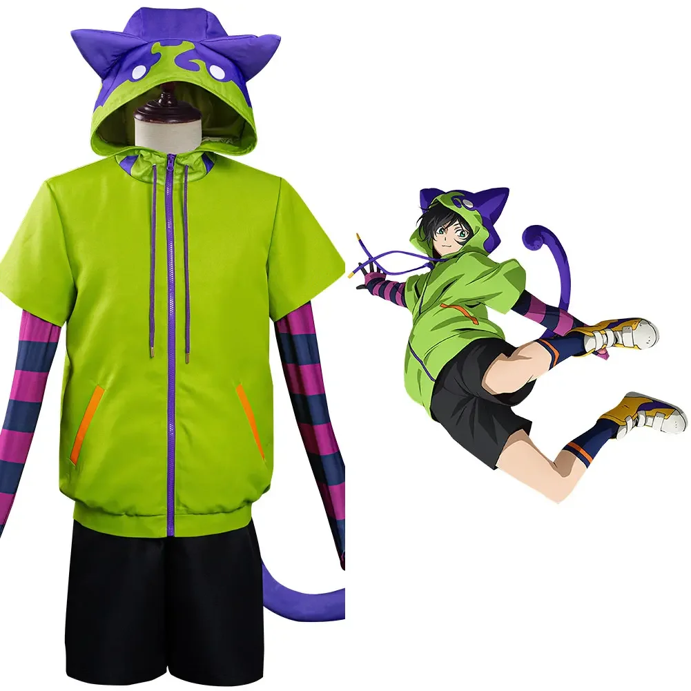 

SK8 the Infinity Cosplay Miya Costume Hoodie Coat+Shorts Outfits Halloween Carnival Suit