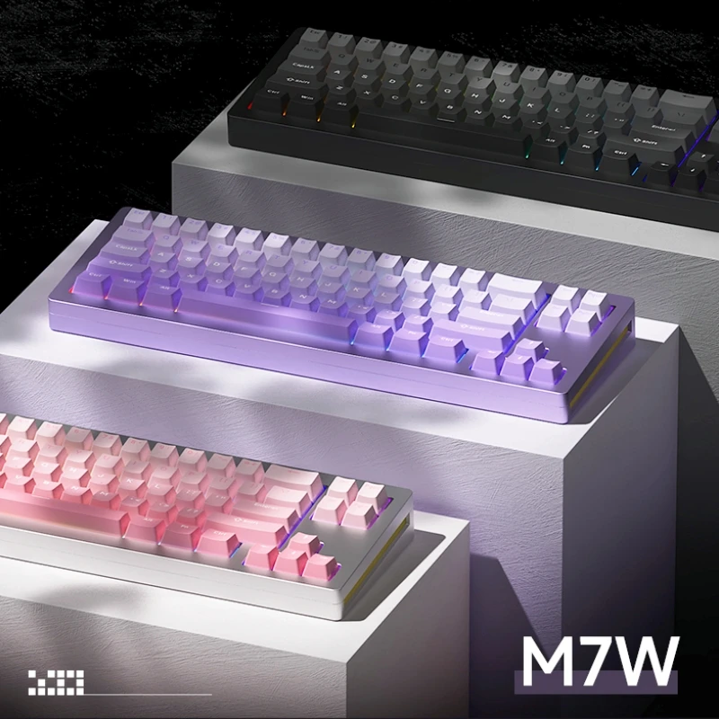 

82keys Monsgeek M7W Mechanical Keyboard Aluminum Gradient Halo Dyeing RGB Hot-Swap Tactile Switch Gaming Customization Gift