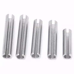 304 Stainless Steel Split Spring Dowel Tension Roll Pin Slotted Open Dowel Pins M1.5~M12 Roll Slotted Split Tension Pins GB879