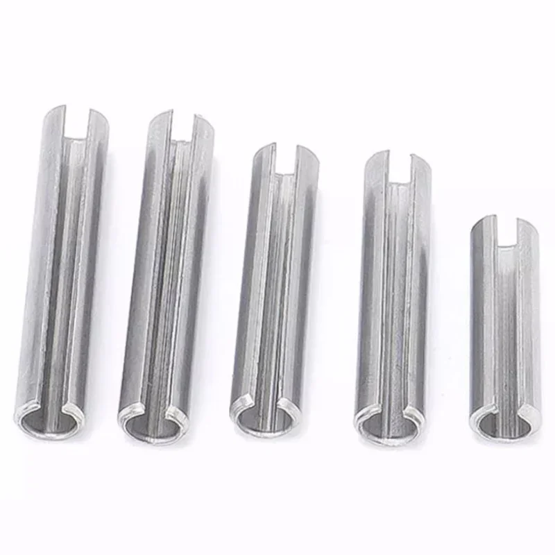 304 Stainless Steel Split Spring Dowel Tension Roll Pin Slotted Open Dowel Pins M1.5~M12 Roll Slotted Split Tension Pins GB879