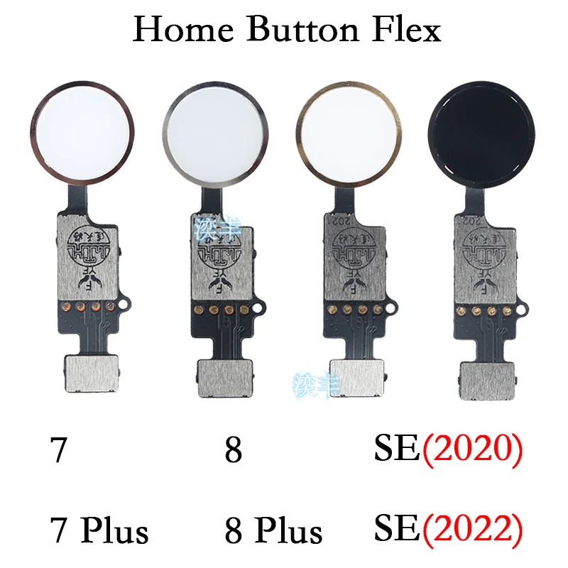 Peças de reposição para iphone 7plus, 7, 8 plus, se 2020, 2022, botão home, com função de retorno (sem impressão digital e touch id)