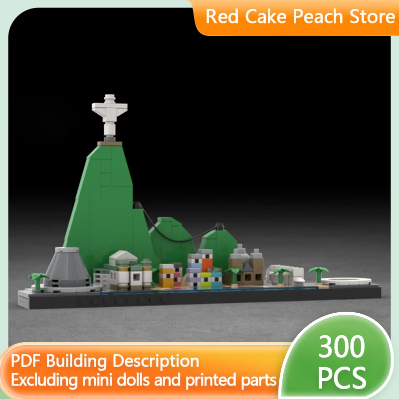 

Модель городской улицы MOC, строительные блоки, миниатюрная сцена, модульная технология, детские праздничные подарки, конструктор, игрушки для сборки