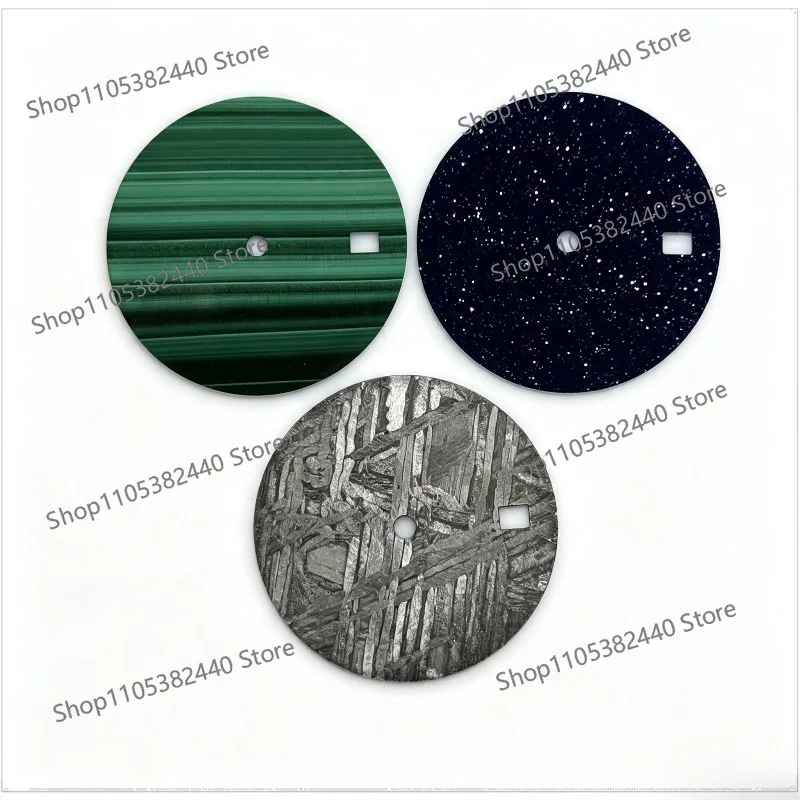 28.5mm Watch Dial for NH34 NH35 NH36, Blue Sandstone Malachite Meteorite Face, Replacement Modding Parts