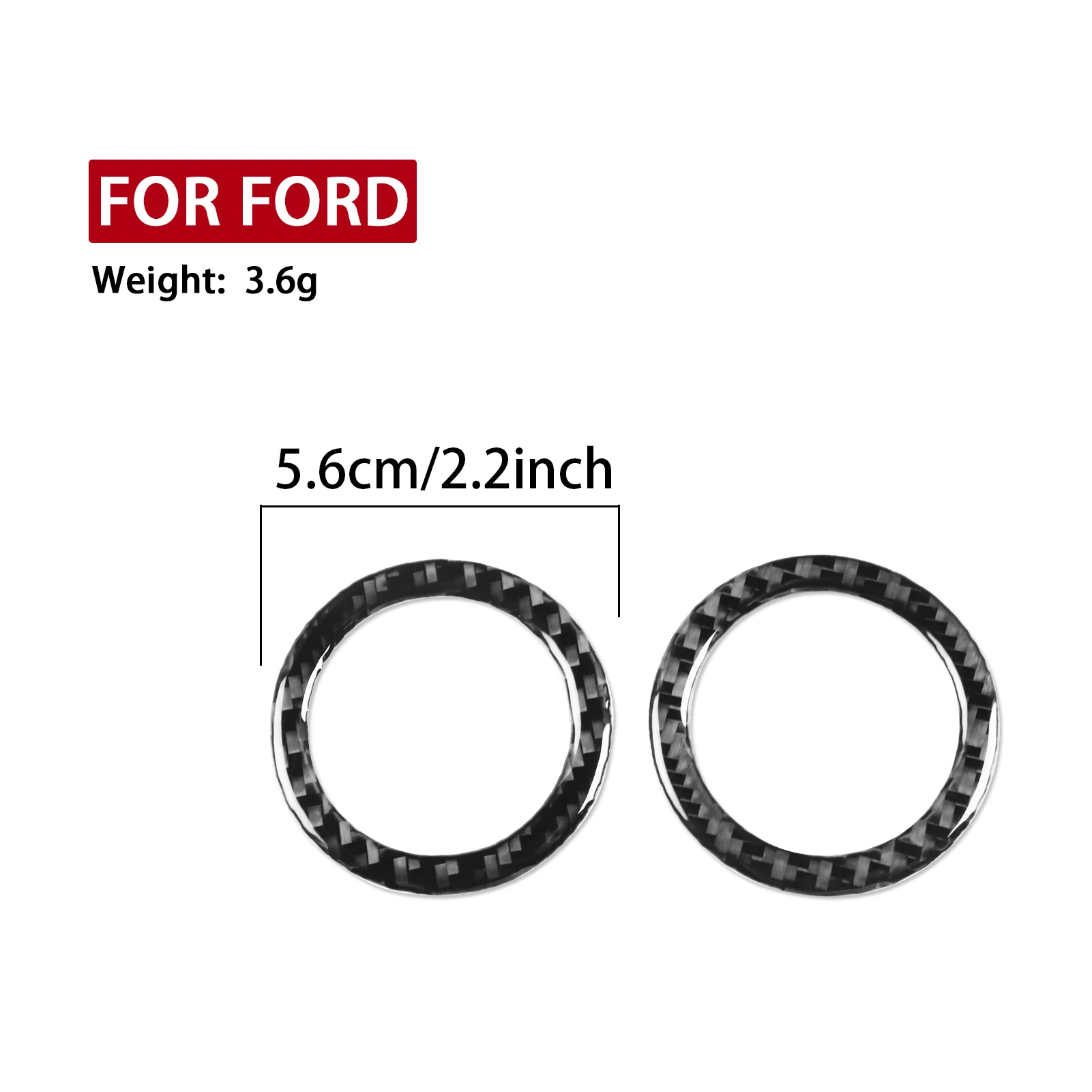 For Ford F650 750 F250 350 450 550 Car Side Rear Door Audio Speaker Speaker Ring Panel Carbon Fiber Interior Accessory Sticker