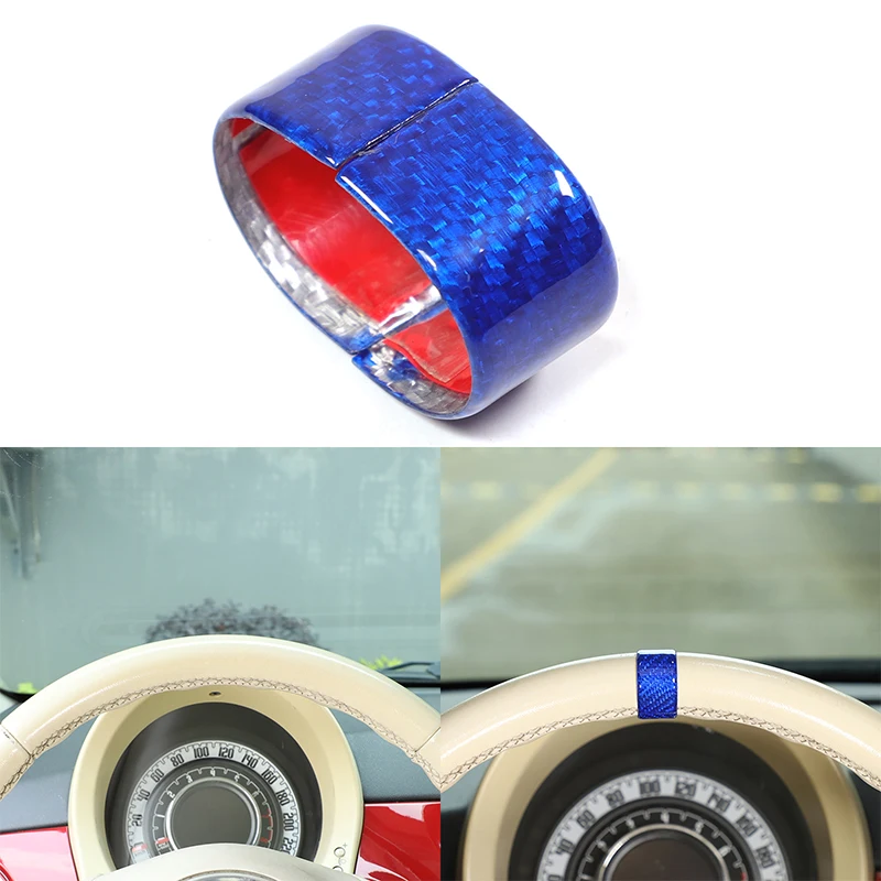 

2Pcs Real carbon fiber For Abarth 595 695 2017+ car steering wheel back to the original standard car interior accessories