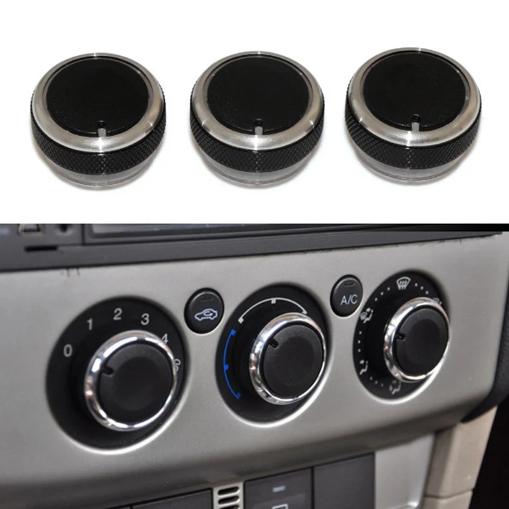 

3Pcs Ac Button Switch Knob Focus 2 3 2005-2014 Mondeo Air Conditioning Control Easy Install Interior Ring Light