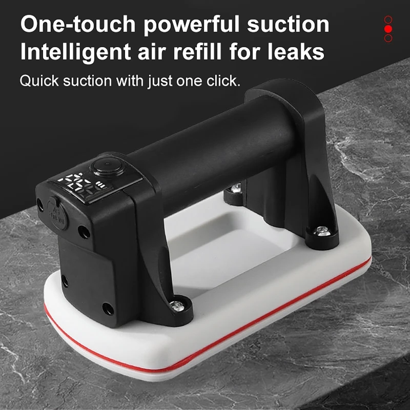 Intelligent Digital Display High-Power Electric Suction Cup One-Click Start Vacuum Air Pump Force 90KG Glass Tile Suction Cup