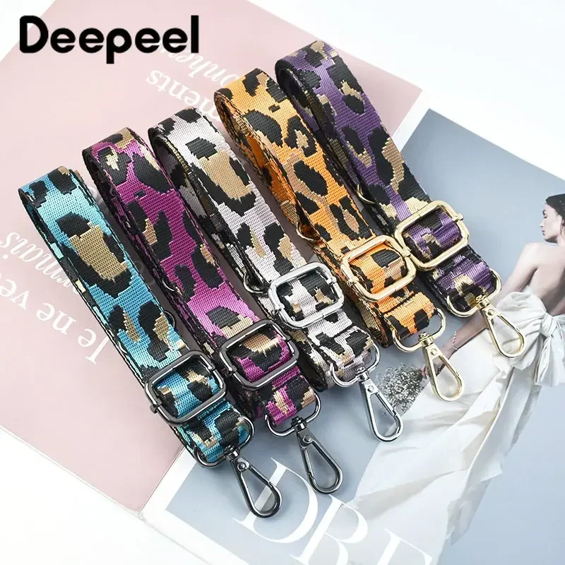 Deepeel Women 2.5cm Narrow Bag Strap Fashion Colorful Leopard Shoulder Crossbody Straps Accessories Female Adjustable Bags Belt