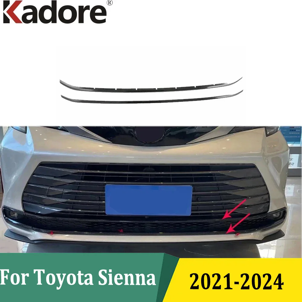 

Для Toyota Sienna 2021 2022 2023 2024 Хром передний бампер Нижняя решетка Нижняя молдинговая крышка отделка внешние аксессуары