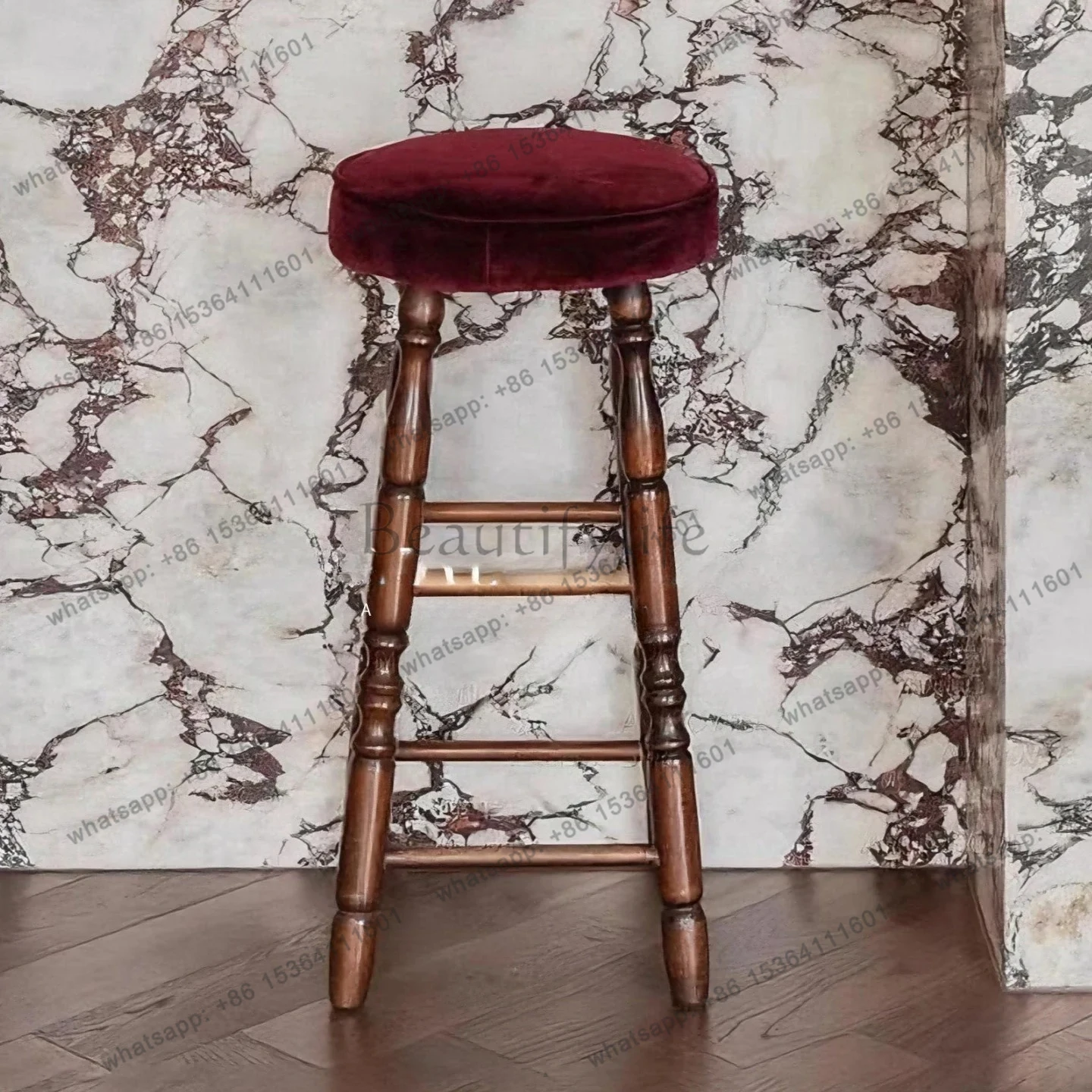 

Medieval style solid wood high stool home bar chair designer high sense high stool