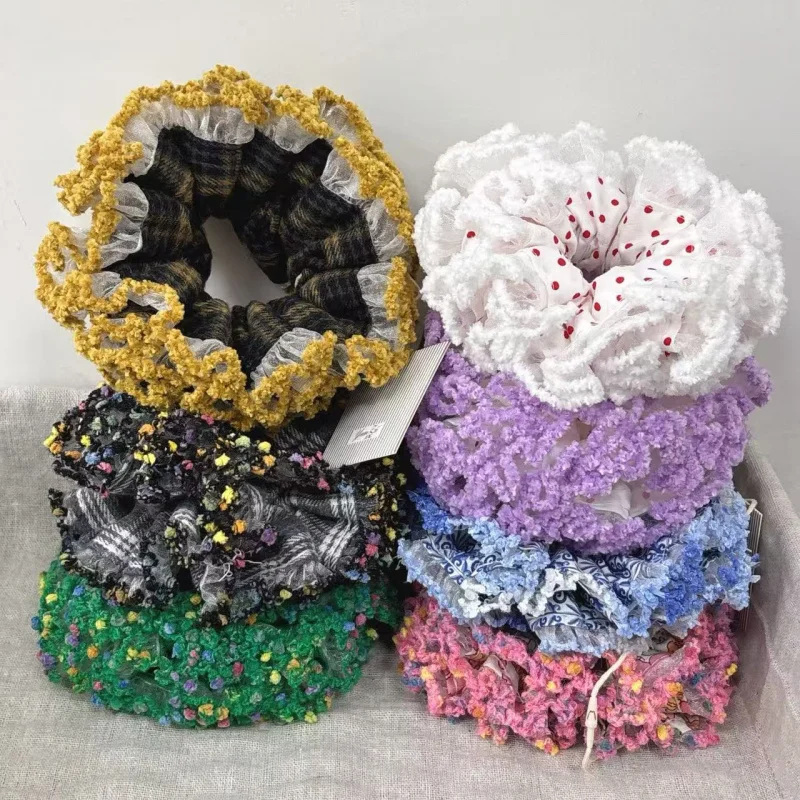 

Heavy Handmade Vintage Bud Hydrangea Small Waist Dongdaemun Lace Large Intestine Tie Hair Flower