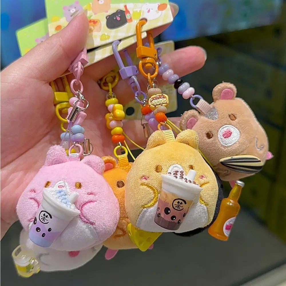 

Creative Design Animal Doll Pendant Plush Material Keychain Function Lovers Plush Doll Keychain Cartoon Design Cute Style