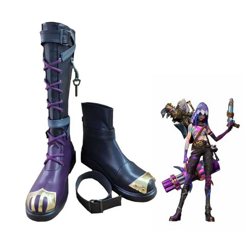 أحذية Arcane Jinx Anime مصنوعة خصيصًا من إكسسوارات تنكرية لحفلات الهالوين #1