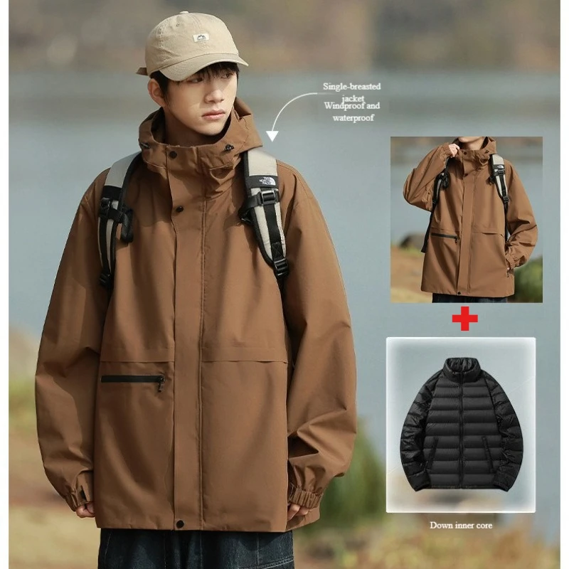 New Arrival Winter 3-in-1 Down Jacket | Premium Soft & Lightweight Fabric Unisex Waterproof Shell with Down Liner Jacket​