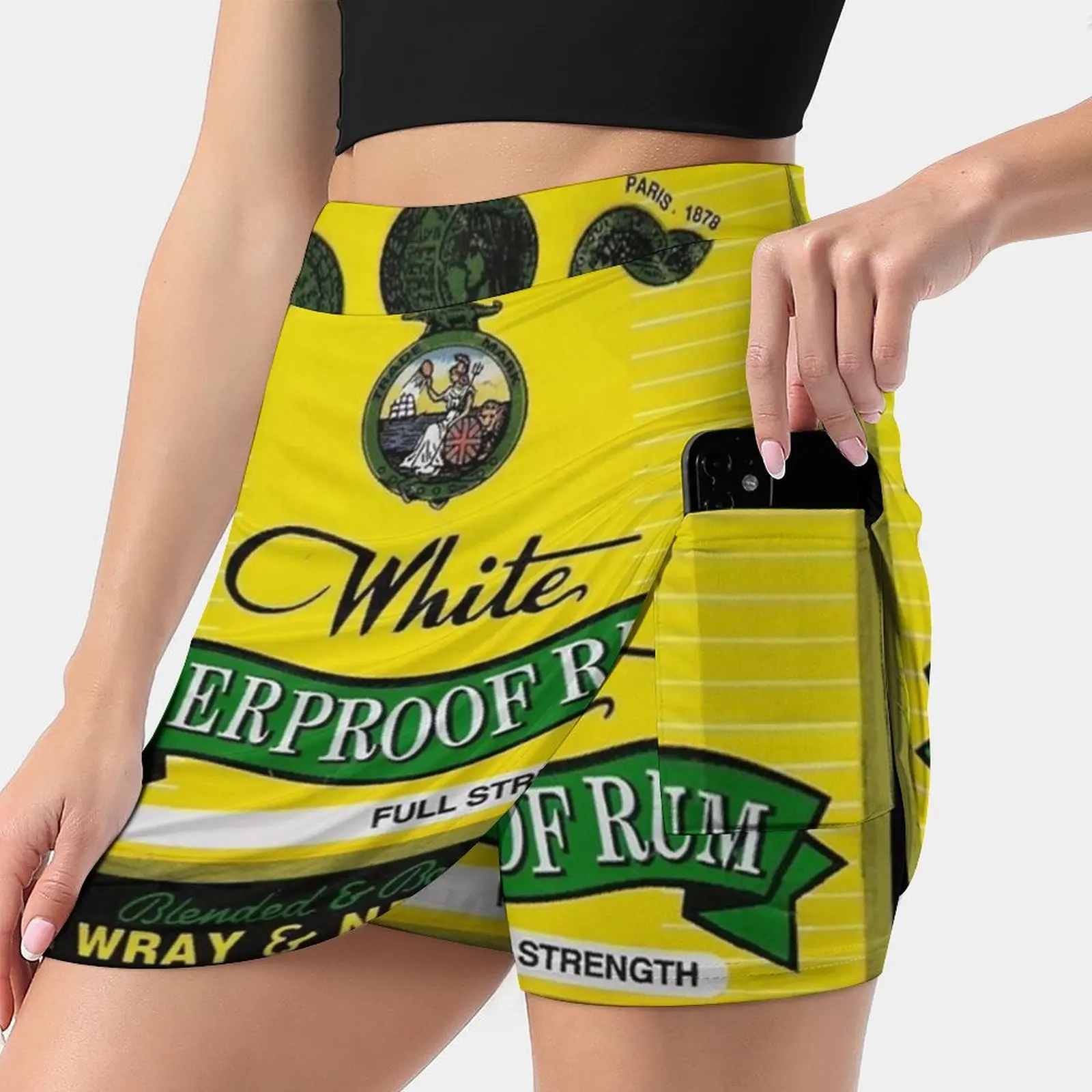 Wray & Nephew Women's skirt Sport Skort Skirt With Pocket Fashion Korean Style Skirt 4Xl Skirts Wray Nephew Jamaica