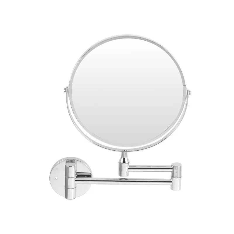 Wall Mounted Makeup Mirror 5X Magnifying Folding Rotating Bathroom Dressing Cosmetic Beauty Mirror for Hotel Home Vanity