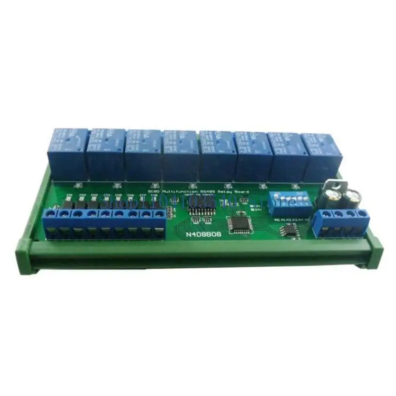 02DC High Capacity 8 Channel Relays Module with RS485 Communication 8 Channel RS485 Control Module Multifunction for Projects