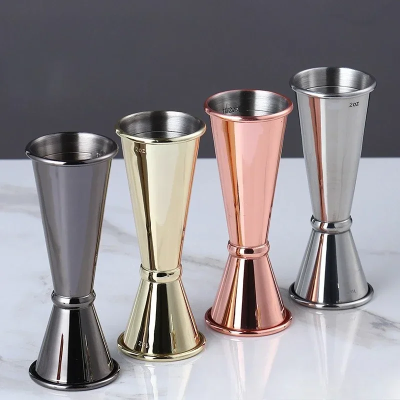 Stainless Steel 30/60ml Cocktail Wine Shaker Measure Cup Double Shot Drink Spirit Measure Jigger Kitchen Supplies Gadget