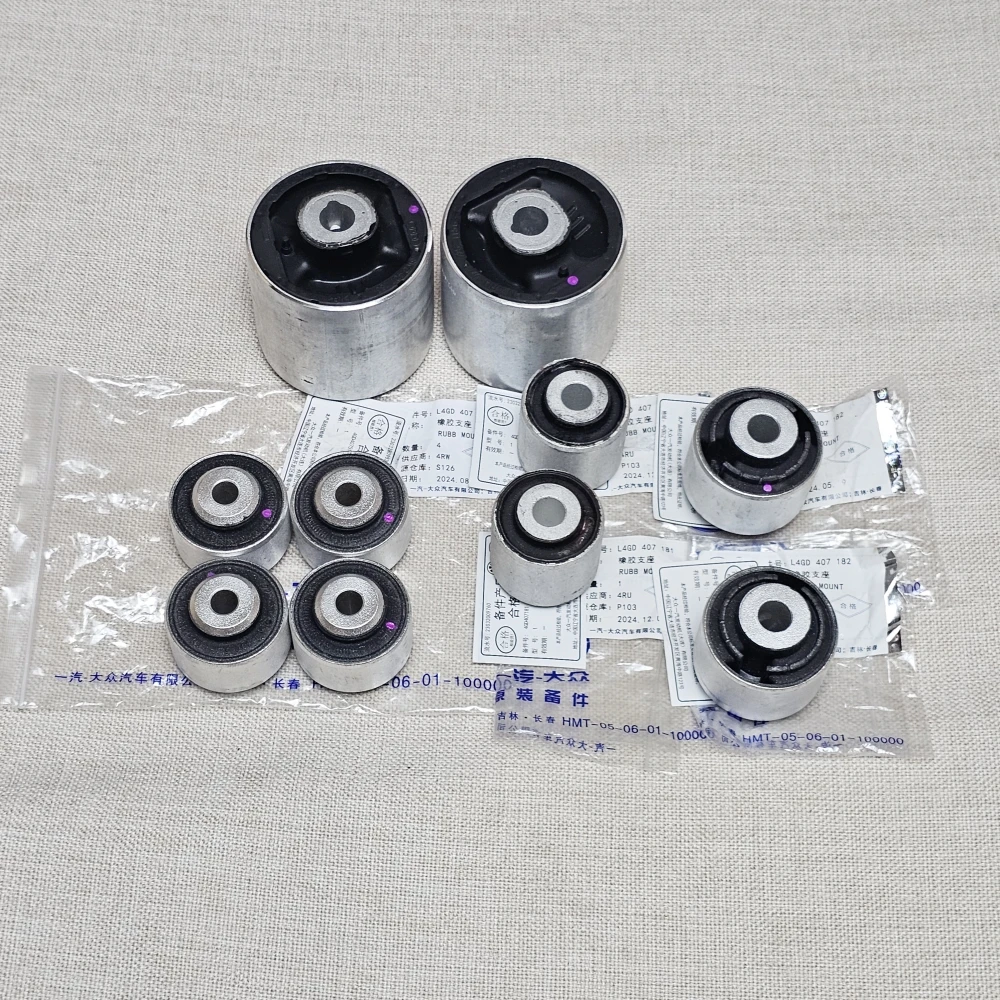 

10PCS front axle control arm bush rubber bushing 8k0407515 8K0407183 8K0407183B 8k0407182B FOR AUDI A4 B8 A5 Q5 S4 S5 A6 C7