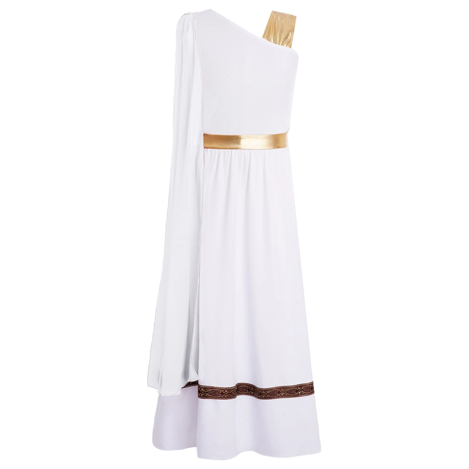 Girls Roman Fancy Dress Outfit for Parties And Events Greece Princess Dress with Shawl Cape Halloween Carnival Party Costume - view 3