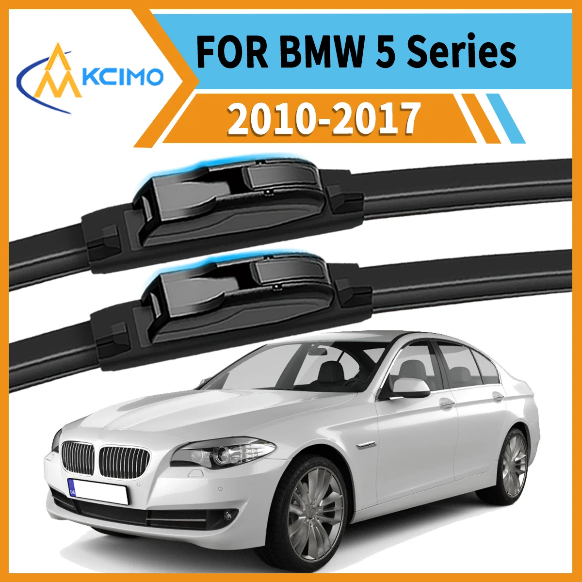 

2PCS Premium Windshield Wipers for BMW 5 Series F10/F11/F07/F18 2010-2017 All-Season Performance Smudge-Free Clean Safe Driving