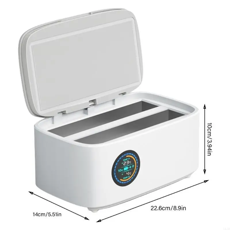 U1je insulin pen cool case Vỏ du lịch động tủ lạnh insulin led nhiệt độ hiển thị máy làm mát bộ nhiệt điện