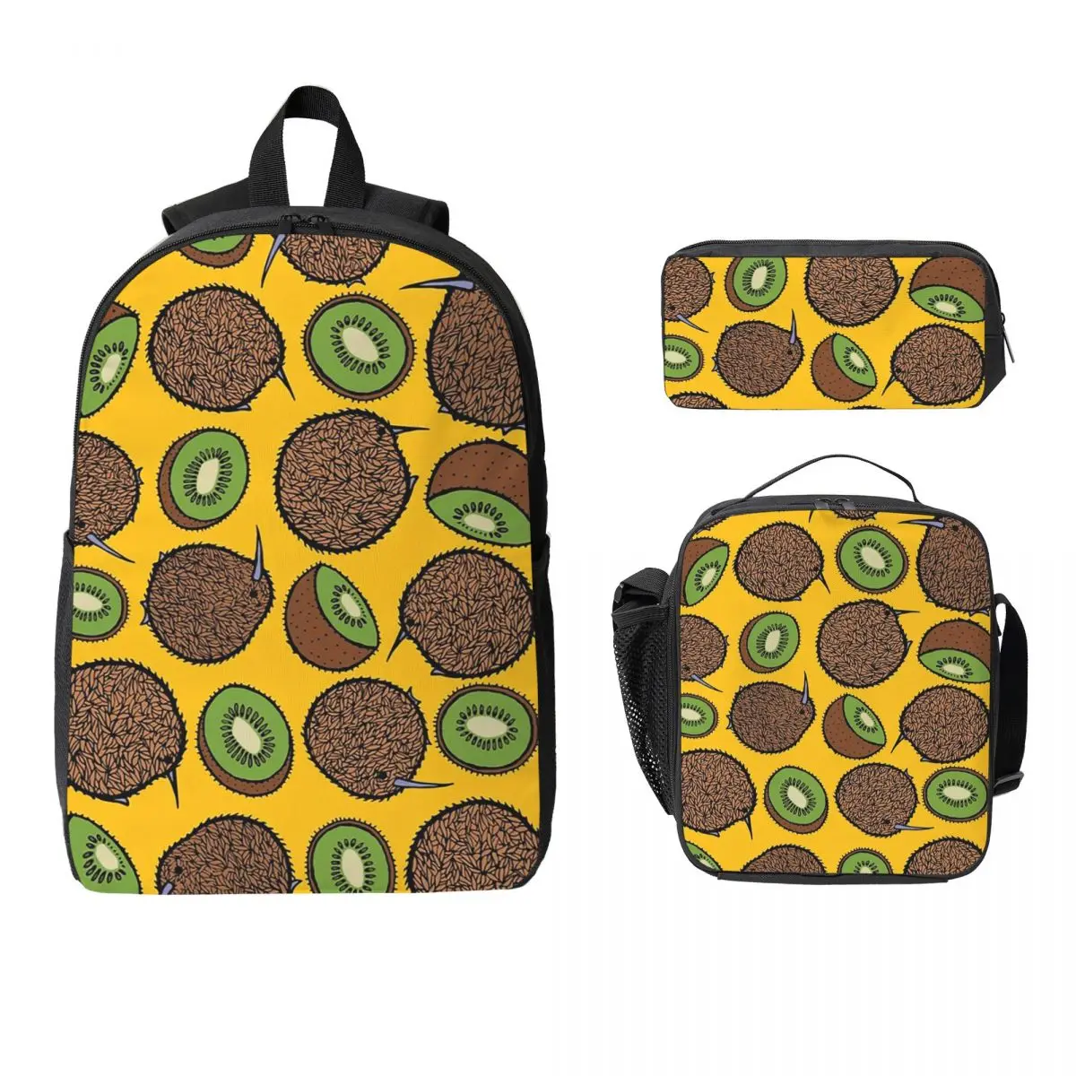 

Kiwi Party Backpack Student Boys Girls BookBag School Bag Laptop Shoulder Bags 3ps Insulated Lunch Bag Pencil Case