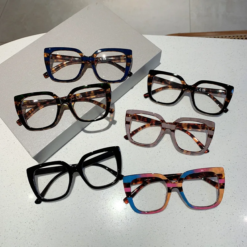 Gafas ópticas con forma de ojo de gato para mujer, anteojos de marca de lujo, montura graduada para miopía, Estilo Vintage, antiluz azul