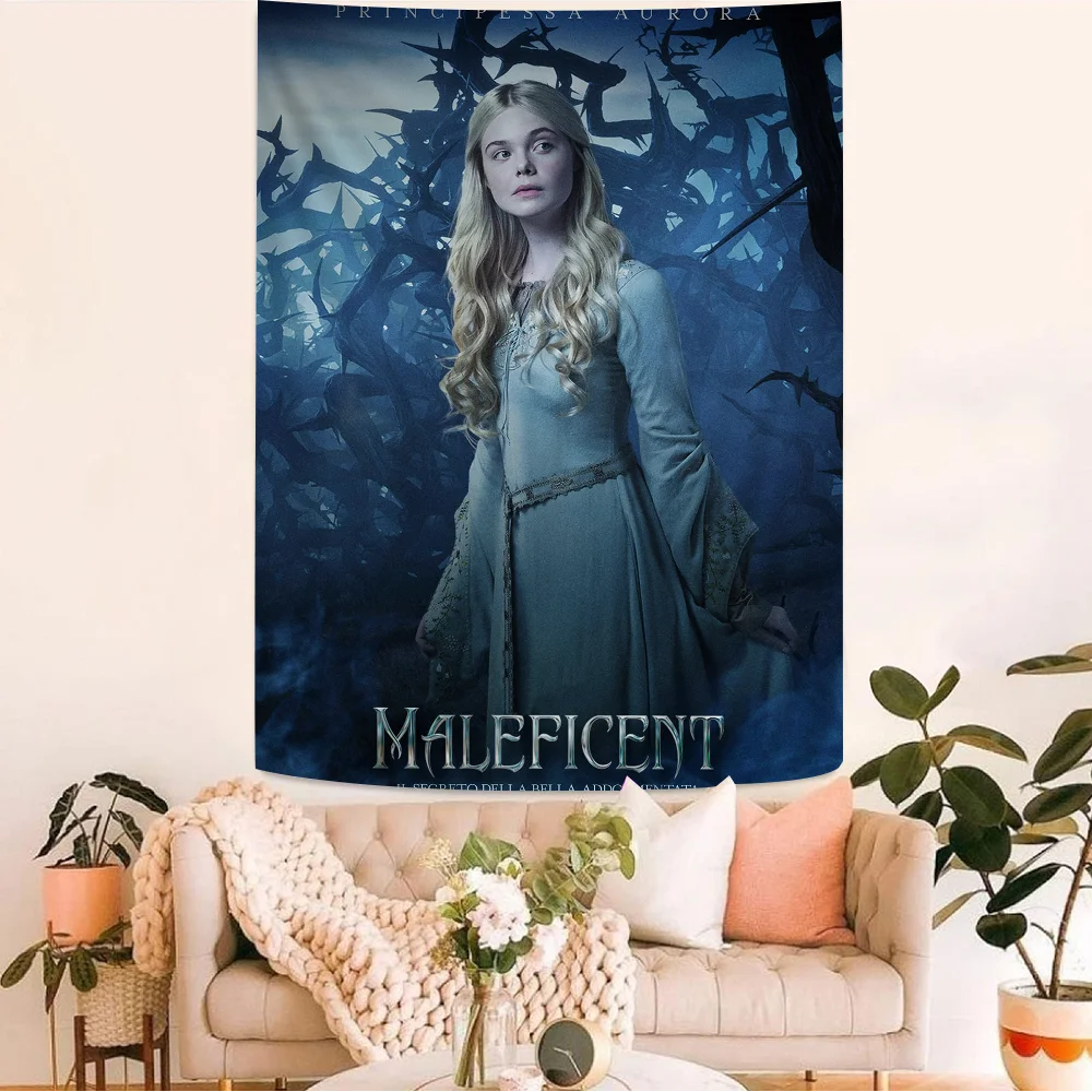 M-Maleficents Anime Tapestry Art Science Fiction Room Home Decor Wall Art Decor