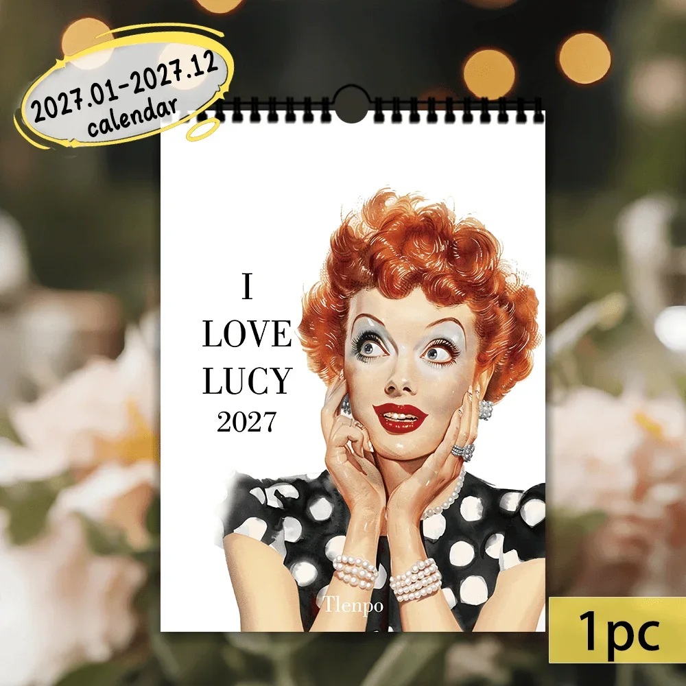 1pc 2027 Retro American TV Wall Calendar, 12-Month Monthly Planner, Perfect Gift for Back-to-School Season, Christmas, New Year