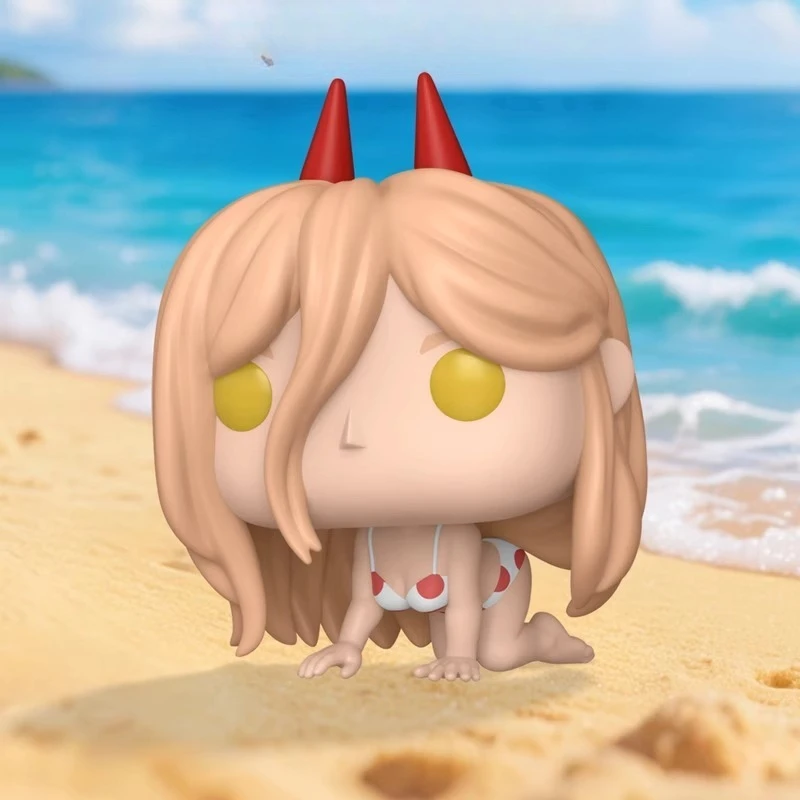 

Genuine Edition FUNKO POP Chainsaw Man Power: Beach Outfit Anime Action Desktop Decoration Ornament Model Toys Collectible Model