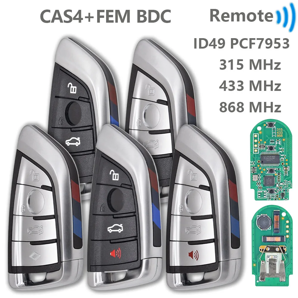 DR ID49 PCF7953P 315 433 434 868MHz Obsługa CAS4 CAS4+ FEM BDC Ulepszony pilot do kluczyka samochodowego BMW F X1 X3 X5 X6 X7 3 GT 1 3 5 7 — 2