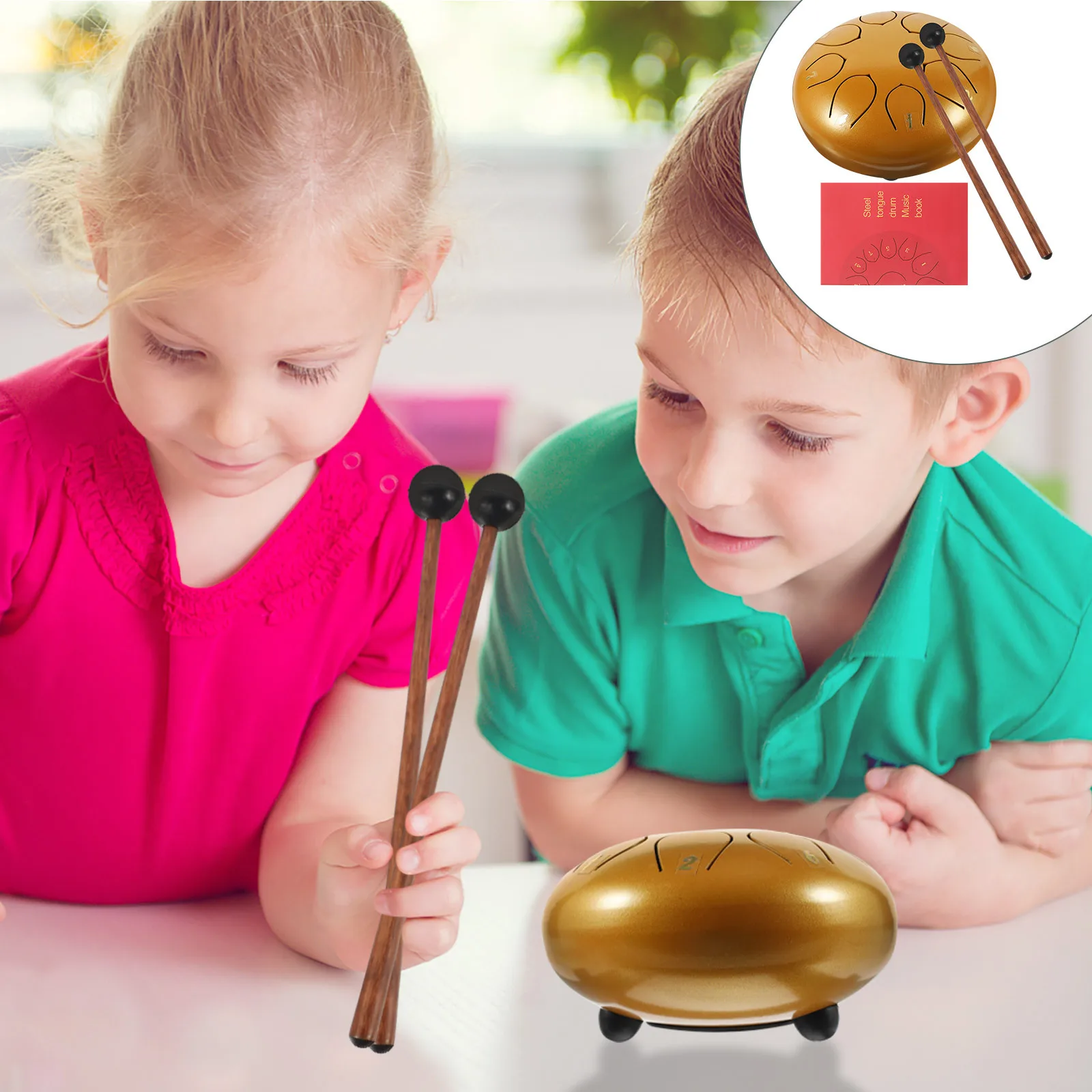 

1Set Durable Steel Tongue Drum Kit Creative Musical Instrument for Kids Adults Music Enlightenment Holiday Gift