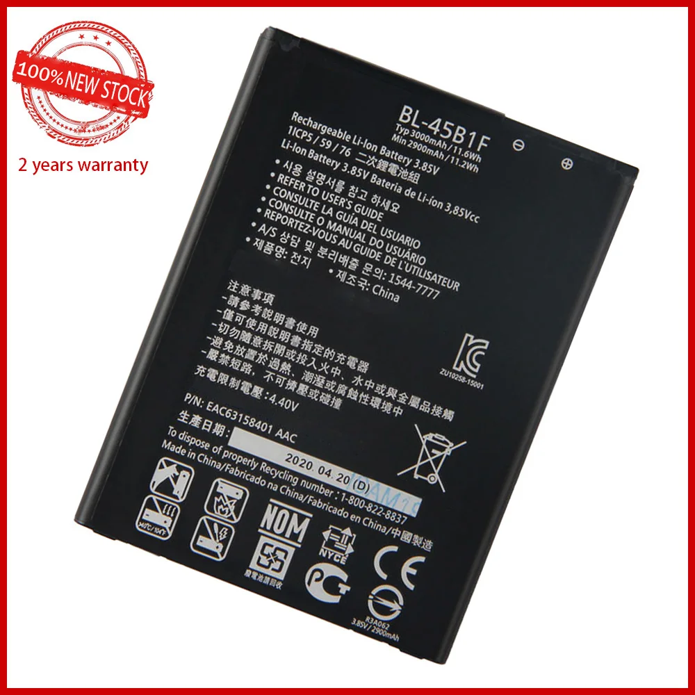 100% Original 3000mAh BL-45B1F Battery For LG V10 H961N F600 H900 H901 VS990 H968 BL45B1F Phone High quality Battery