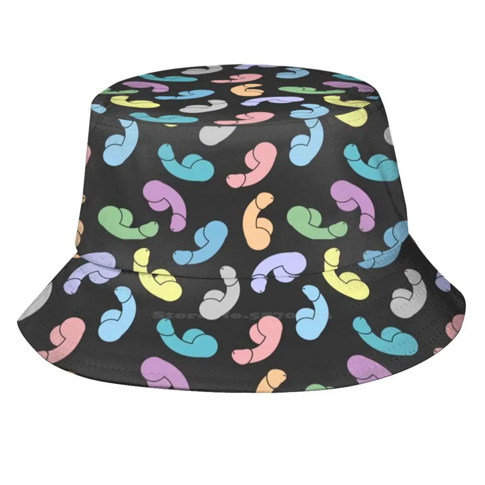 Colourful Anatomy , Sex , Unisex Summer Cap Sunscreen Hat Human Icon Male Black White Isolated Sexual Anatomy Testicles Adult