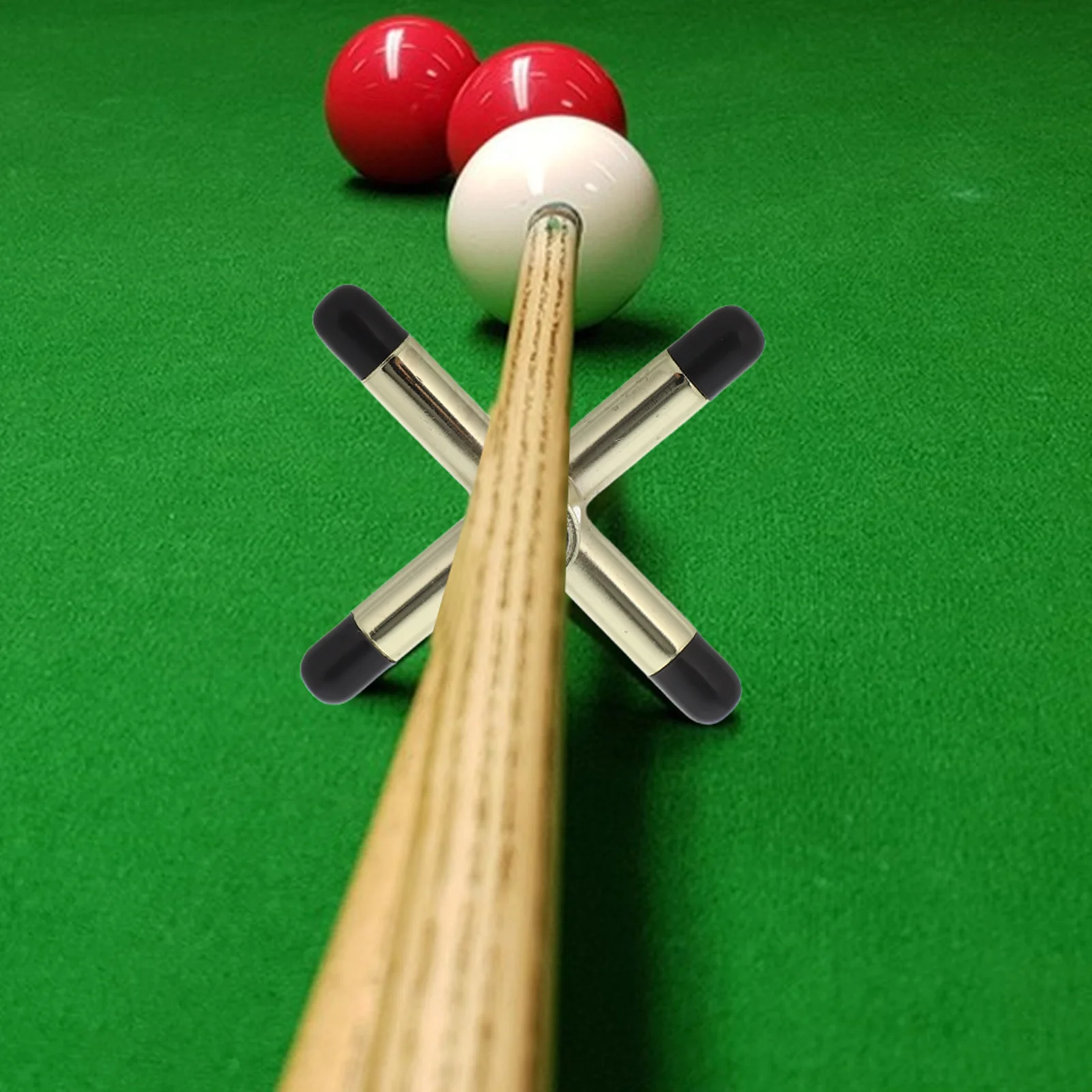 

Billiard Cue Stand Holder Pool Table Accessories Rack Metal Tools Wall Mount Cross Design Rubber Base For Enthusiasts Snooker