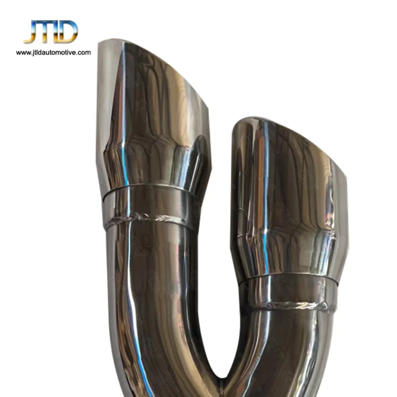 JTT-49 Wholesale Exhaust Dual Outlet Tip for Universal Inlet ID 3 Inch OD 3.5 Inch Length 13.5 Inch Stainless Steel JTT-049