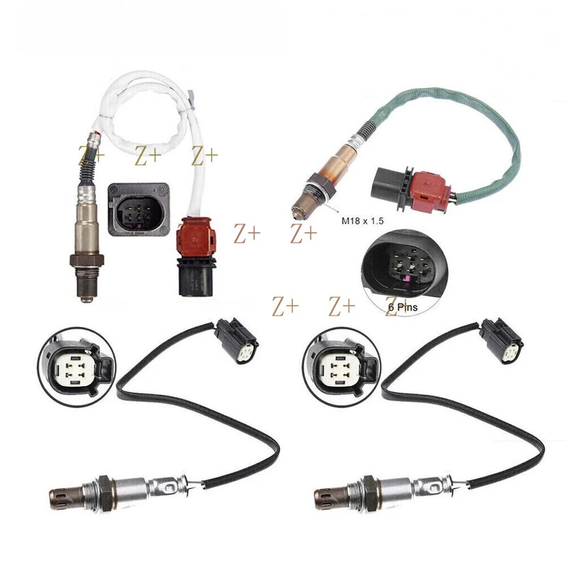 Z+  4Pcs Up  Downstream Oxygen Sensor For 2015-2017 Ford F-150 2.7L V6 Turbocharged
