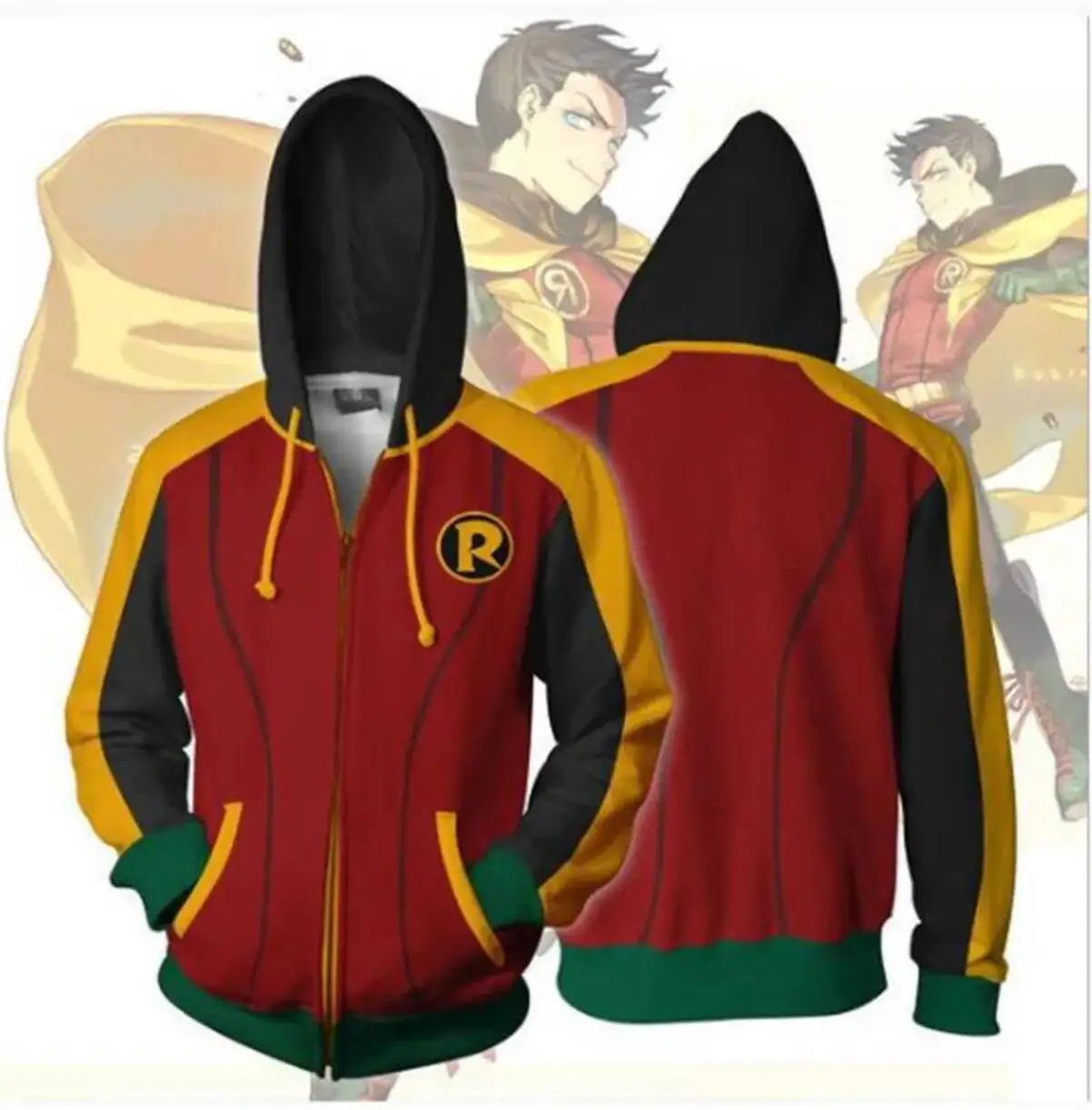 

Anime Teen Titans Go Hoodie Robin Cosplay Acg Costume Autumn Spring Sweatshirt Men Women Pullover Jacket Coat Tops