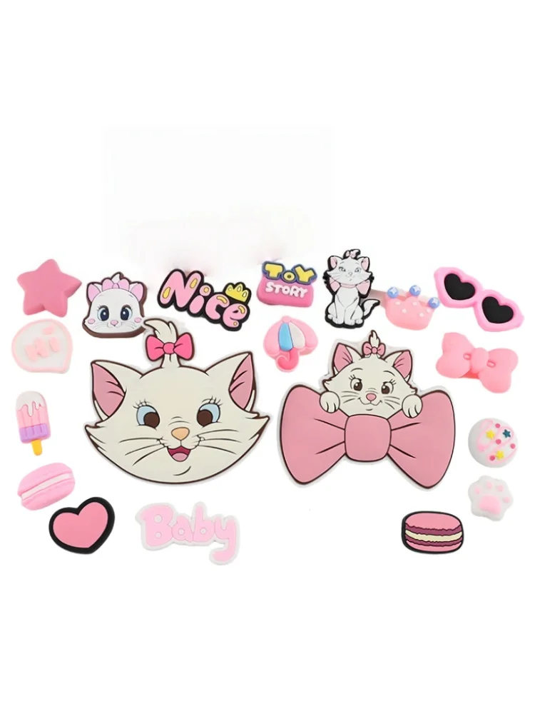 1-21 pièces Breloques et accessoires en PVC pour chaussures à trous, motifs Aristocats et Toy Story, boucles pour chaussures de jardin, compatibles avec bracelets, cadeau de fête pour enfants