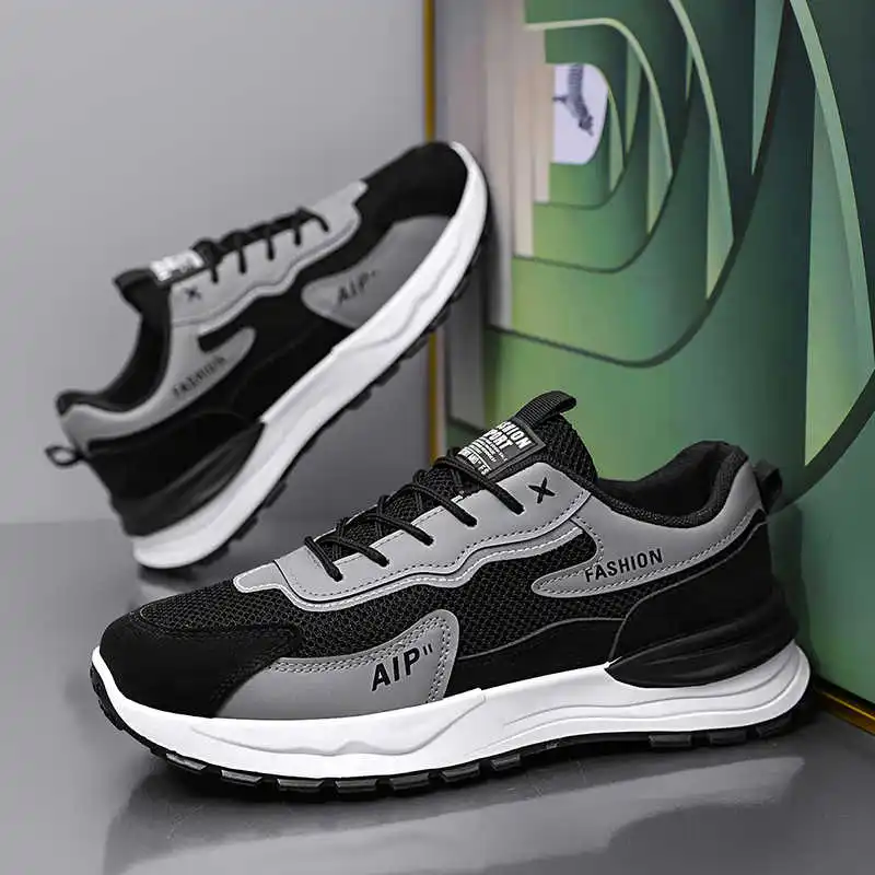 

Туристические спортивные повседневные вулканизированные кроссовки с круглым носом на шнуровке, мужские серые туфли Basctt Top Comfort Luxery Chassure Cuddly Resell