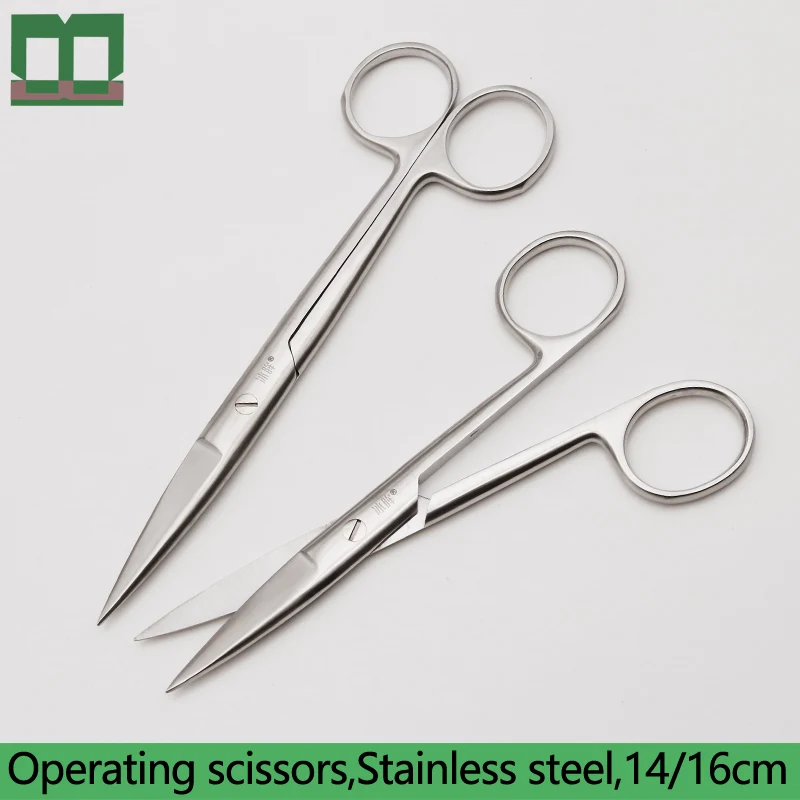 

Operating scissors 14cm 16cm stainless steel surgical operating instrument stainless steel sharp straight peen