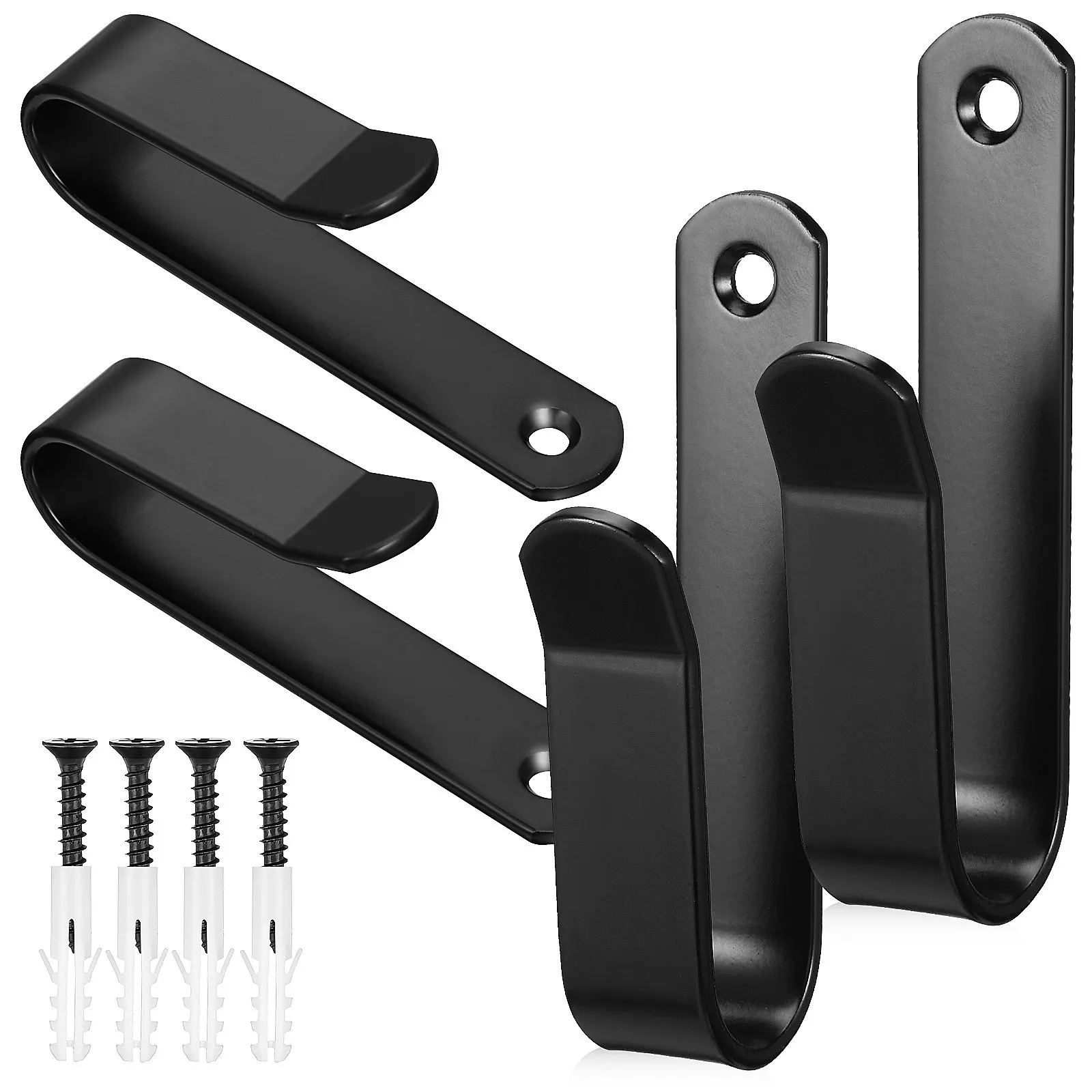 

4Pcs Snowboard Wall Mount Hooks Large U-Shaped Heavy Duty Screw in Hanging Storage Rack Surfboard Skateboard Key Hooks