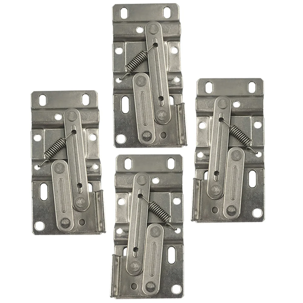 

4pcs Spring Hinge 45 Degree Thickened Plate Drop Leaf Support For Cabinet Tip Out Tray Hidden Hinges Small Pivot Hardware