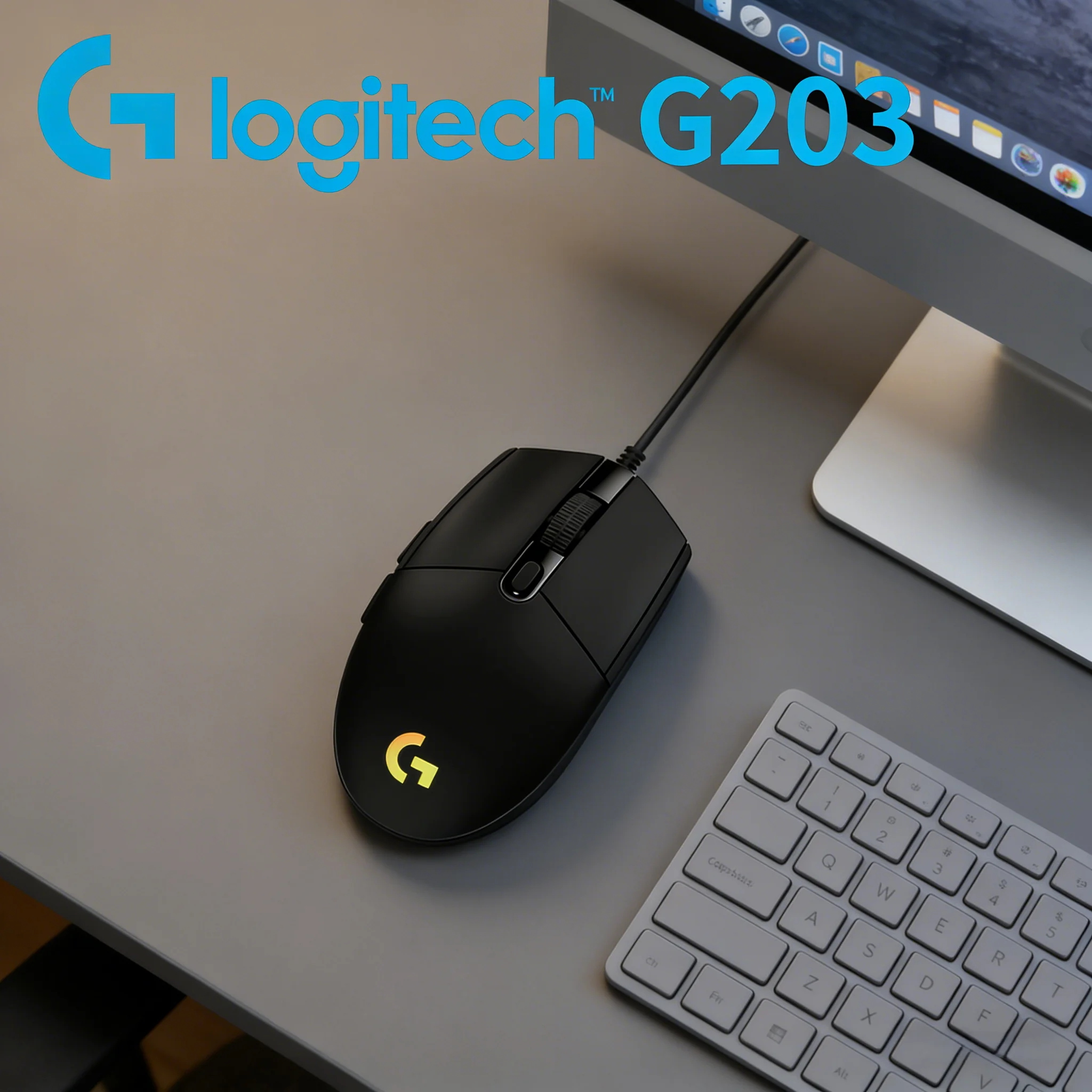 

Logitech G203 Wired Gaming Mouse 1ms Low Latency 1000Hz Polling Rate RGB Backlit for E-Sports PC Laptop Gaming