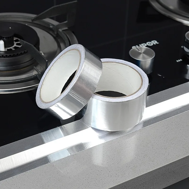 Kitchen Oil-Proof Self-Adhesive Tape Bathroom Sink Fissure Sealant Waterproof Mildew-Proof Aluminum Foil Sticker Adhesive Sealer